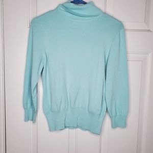 Ann Taylor Loft Medium Light Blue Turtleneck Sweater